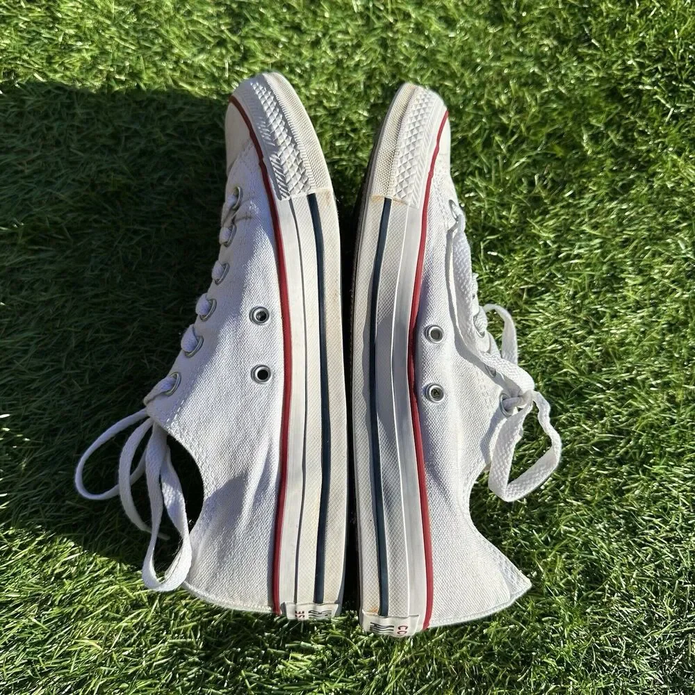 Converse Shoes Mens Size 6‎ Low Top Unisex All Star White Casual Sneakers - Picture 6 of 11